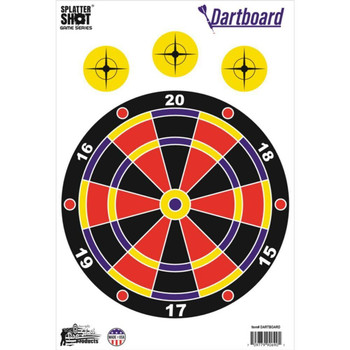 SPLATTER SHOT 12X18 DARTBOARD TGT 8 PK UPC: 709779906918