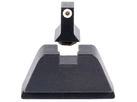 Trijicon GL201C601136 Suppressor/Optic Height Sights Green/Tritium White Outline Front Sight-Black/Blank Rear Sight Glock 17/17L/19/22 Standard Frame