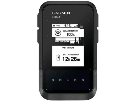 Garmin 0100278200 eTrex Solar GPS/Smart Features, 28MB Memory Black 2.20" Transflective/Monochrome Display, Compatible w/Garmin Explore App