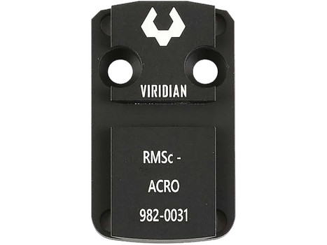 Viridian 9820031 RFX 44 Shield RMSc Mounting Adapter Black Anodized