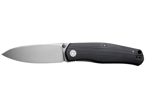 Civivi Knives C22007-1 Sokoke EDC 3.35" Folding Drop Point Plain Bead Blasted 14C28N Steel Blade, Black G10 Handle