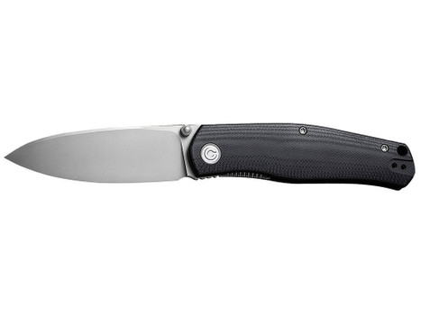 Civivi Knives C22007-1 Sokoke EDC 3.35" Folding Drop Point Plain Bead Blasted 14C28N Steel Blade, Black G10 Handle