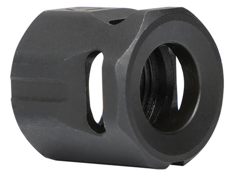 Strike Industries MCCIRCLE Micro Threaded Compensator Black Steel 1/2"x28 Threads 0.64" OAL Compatible w/ 9mm/357 SIG