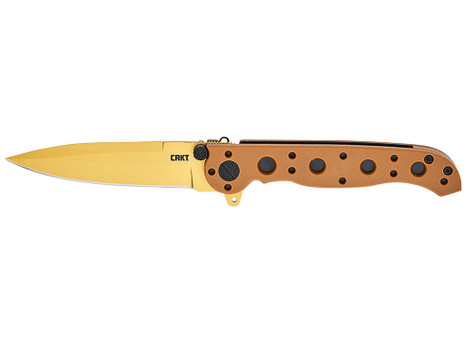 CRKT M16-01DZ M16-10DZ EDC 3.03" Folding Plain Desert Tan D2 Steel Blade, Desert Tan GRN Handle