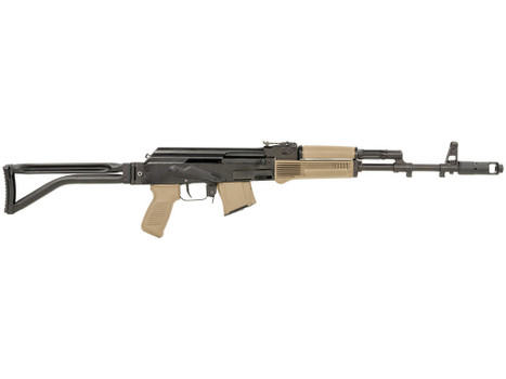 Arsenal SAM7SF-84EFDEM SAM7SF 84E 7.62x39mm 16.33" 10+1, Black Rec, Folding Stock, FDE Polymer Grip/Handguard, Muzzle Brake, Ambi Safety, Adj. Sights, Enhanced FCG