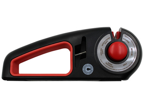 Caliber Gourmet CBGKS1 Knife Sharpener Adjustable Black/Red, Carbide/Ceramic Sharpener