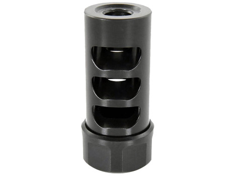 American Precision Arms G2M1230N Gen 2 Micro Bastard Self Timing Brake Black Nitride Stainless Steel with 1/2"-28 tpi Threads, 1.86" OAL, & .750" Diameter for 30 Cal AR-Platform & Hunting Rifles