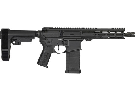CMMG 54AE10FAB Banshee MK4 5.7x28mm 32+1, Black Nitride Medium Taper Threaded Barrel, EML 11" M-LOK Handguards, Black Armor Cerakote Aluminum Picatinny Rail Receiver, CMMG Zeroed Grips