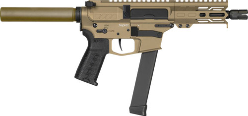 CMMG 99A890FCT Banshee MKGS 9mm Luger 33+1 5" Black Nitride Medium Taper Threaded Barrel, EML 4" M-LOK Handguards, Coyote Tan Cerakote Aluminum Picatinny Rail Receiver, CMMG Zeroed Grips UPC: 810148625092