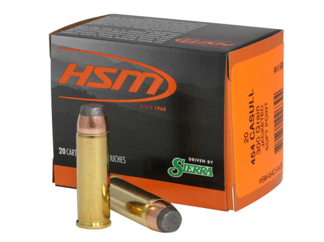 HSM 454C5N20 Pro Pistol 454 Casull 300 gr Jacketed Soft Point 20 Per Box/ 20 Case