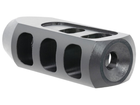 TacFire Tanker Muzzle Brake Black Oxide Steel with 1/2"-28 tpi Threads 2.76" OAL 1.37" Diameter for 5.56x45mm NATO
