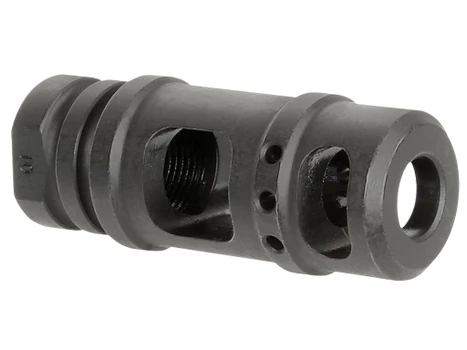 Midwest Industries MIMB10 Muzzle Brake 357 Mag 5/8"x24 Threads Black Steel 5" OAL .410" Diameter