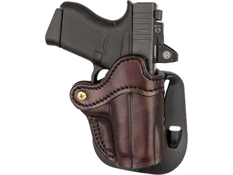 1791 Gunleather ORPDHCSBRR Optics Ready Paddle Holster C OWB Signature Brown Leather Fits 2.50-3" Barrel Right Hand
