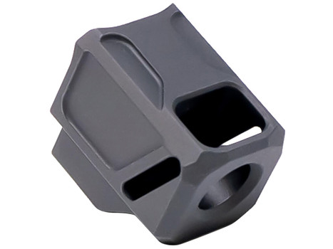 Faxon Firearms FFPACOMPSSG02 EXOS-533 Compensator Black Nitride 6061 Aluminum 1/2"x28 Threads 1.218" OAL Compatible w/ Glock 43X/48