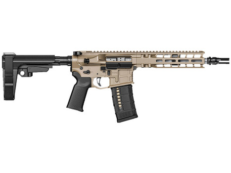 Radian Weapons R0504 Model 1 Pistol 300 Blackout 30+1 9", FDE Billet Rec/M-Lok Handguard, Smooth Buffer Tube (No Brace), Magpul Grip, Ambi Controls, Dead Air QD Flash Hider, Adj. Trigger