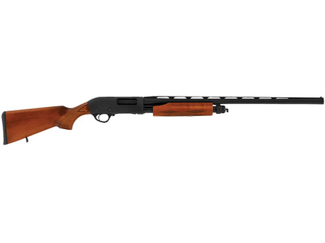 Hatsan USA HEWS202805W2 Escort WS Full Size 20 Gauge Pump 3" 4+1 28" Black Chrome Vent Rib Barrel, Black Anodized Grooved Aluminum Receiver, Adjustable Turkish Walnut Stock
