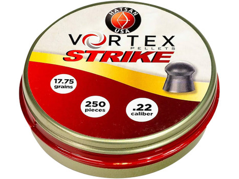 Hatsan USA HA90641 Vortex Strike Pellets 22Cal Lead Domed 250 Pellets