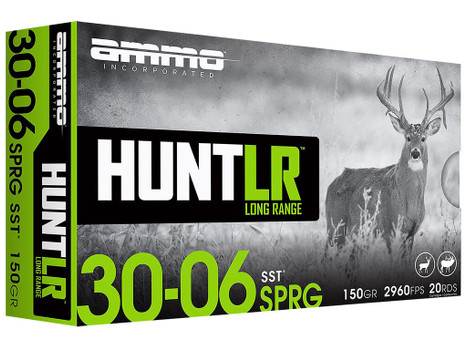 Ammo Inc 3006150SSTA20 Hunt Long Range 30-06Springfield 150gr Super Shock Tip 20 Per Box/10 Case
