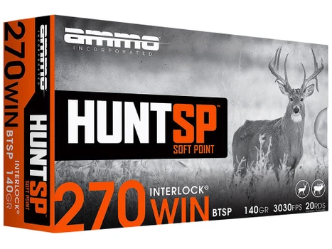 Ammo Inc 270W140SPA20 Hunt 270Win 140gr Soft Point 20 Per Box/10 Case