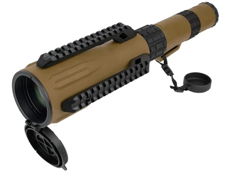 Steiner 2918 TS740 Straight Body 7-40x60mm 1/2 Mil Dot Reticle, Coyote Brown