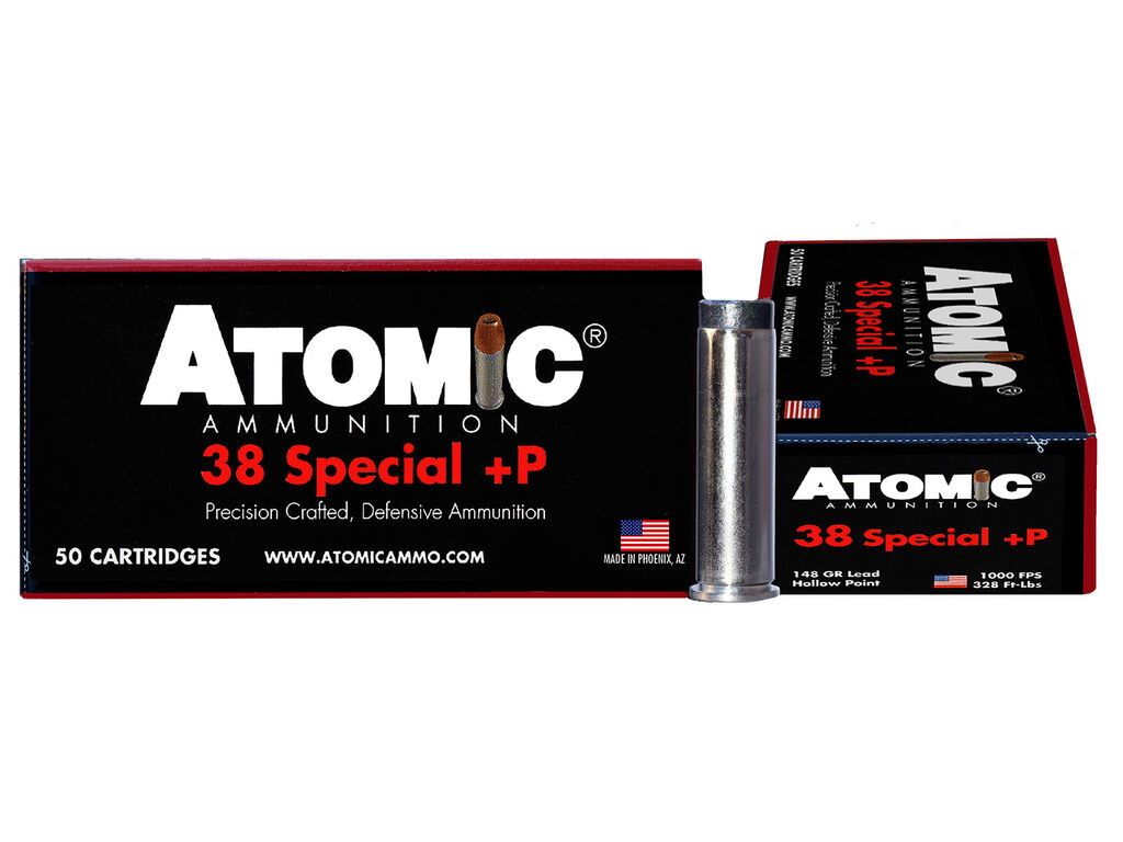 38 Special Ammo - Atomic Ammo Precision Craft Lead Case HP +P Atomic Precision Craft Lead Case HP +P Ammo