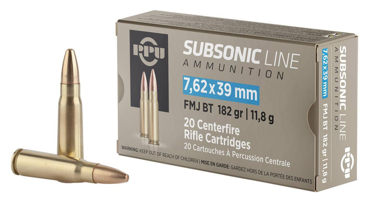 7.62x39mm Ammo - PPU SUB FMJ PPU SUB FMJ Ammo