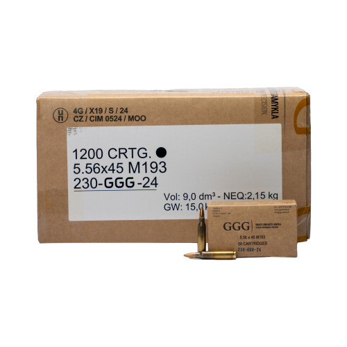 Bulk GGG M193 Case FMJ Ammo