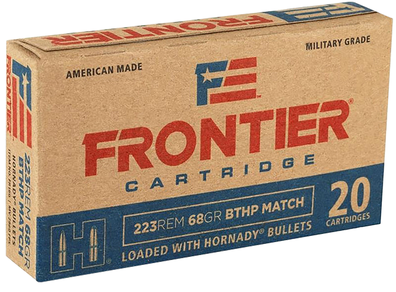 223 Rem Ammo - Frontier Cartridge Military Grade Centerfire Boat Tail Case HP Frontier Cartridge Military Grade Centerfire Boat Tail Case HP Ammo