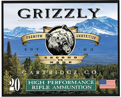 Grizzly Flat Point Case FMJ Ammo
