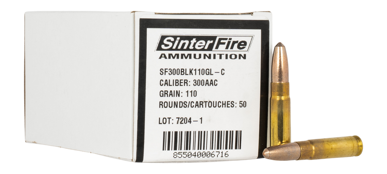 300 AAC Blackout Ammo - Sinterfire BO GL LF Sinterfire BO GL LF Ammo