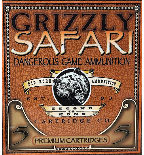 500 Nitro Express Ammo - Grizzly Ammo Solid Brass Case Grizzly Solid Brass Case Ammo