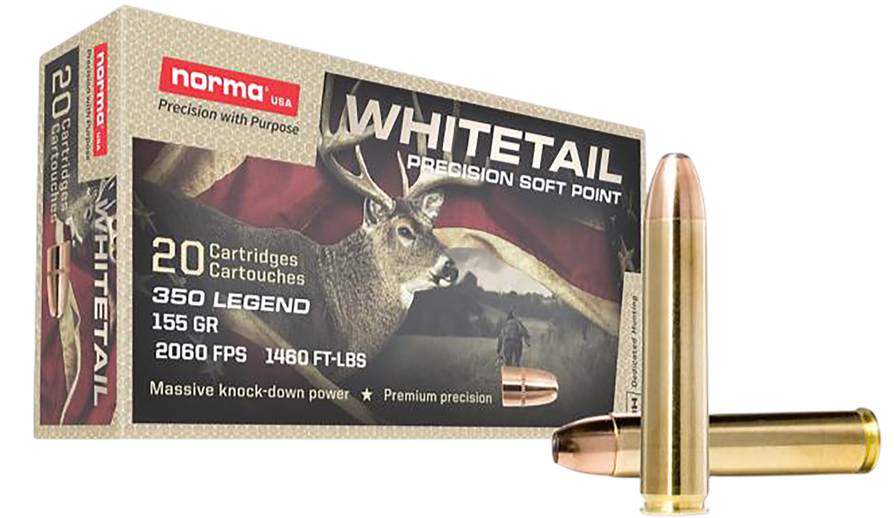 350 Legend Ammo - Norma Ammo Whitetail SP Case Norma Whitetail SP Case Ammo