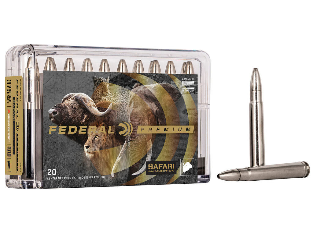 375 H&H Mag Ammo - Federal Premium Safari Cape-Shok Trophy Bonded Bear Claw Case Federal Premium Safari Cape-Shok Trophy Bonded Bear Claw Case Ammo