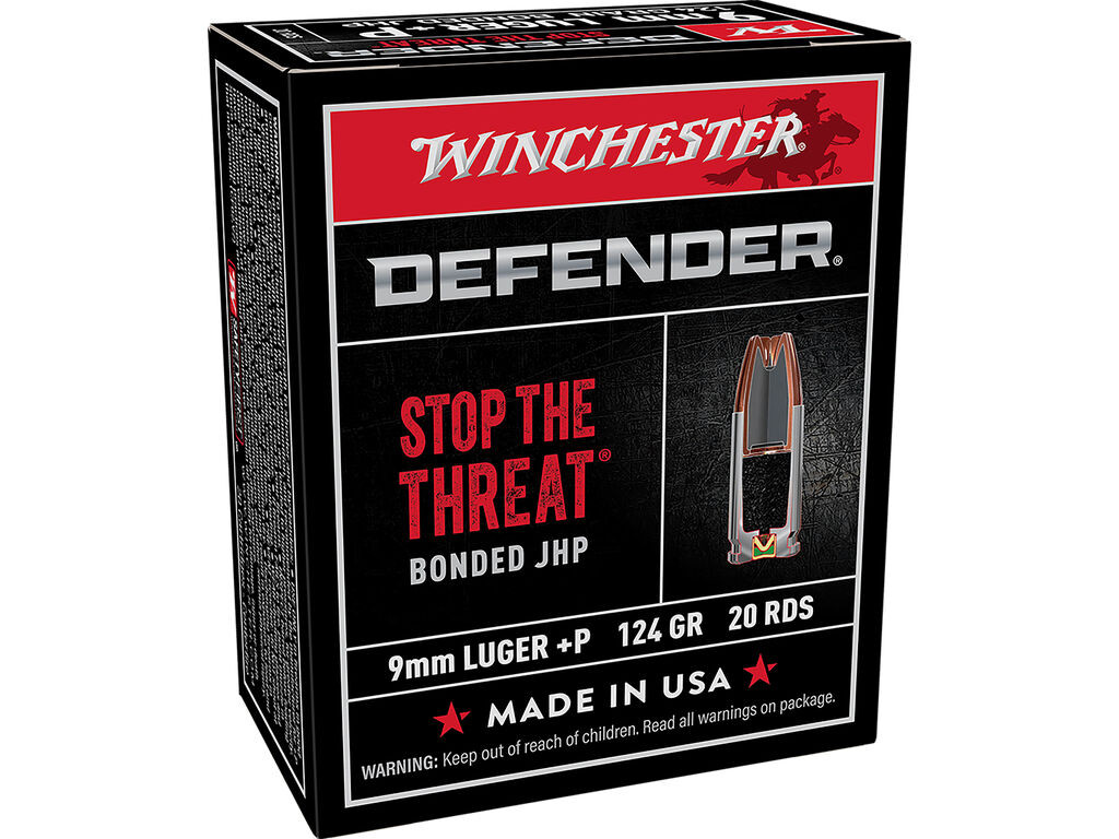 Winchester Defender Bonded Jacket Case HP +P Ammo