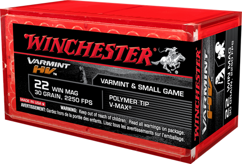 22 WMR Ammo - Winchester Ammo Varmint HV Hornady V Max Case Winchester Varmint HV Hornady V Max Case Ammo