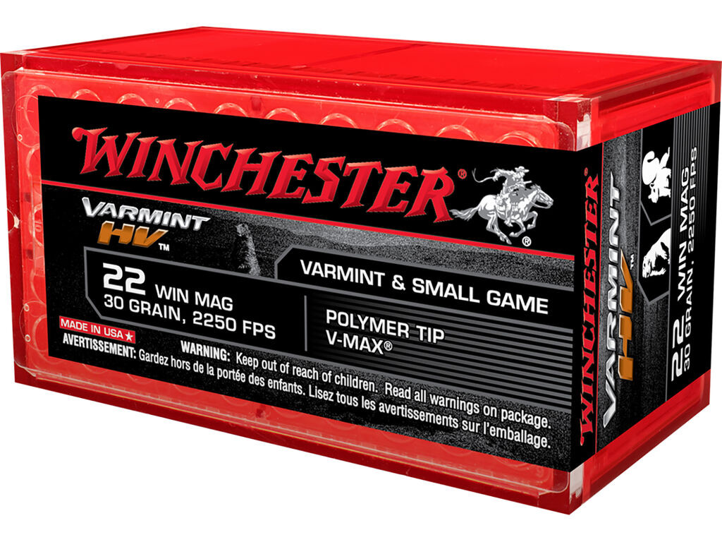 Winchester Varmint HV Hornady V Max Case Ammo