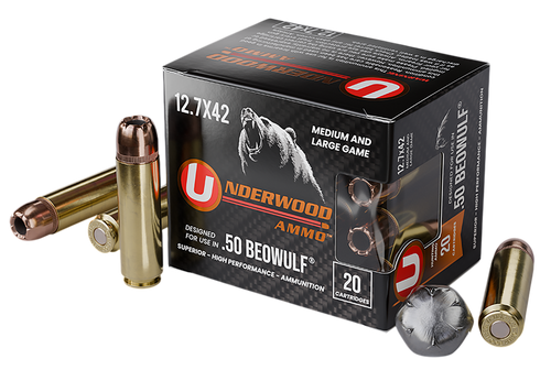 50 Beowulf Ammo - Underwood Ammo XTP Case JHP Underwood XTP Case JHP Ammo