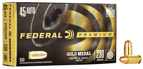 Federal Premium Gold Medal Case FMJ Ammo