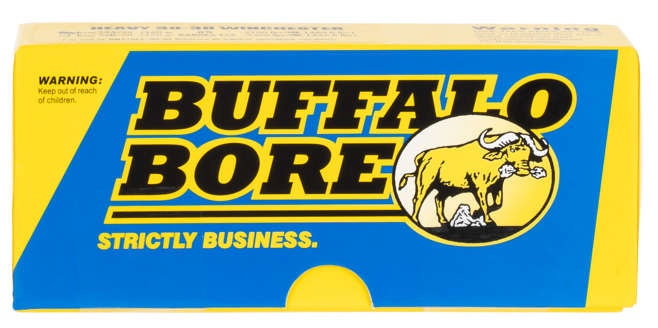 Buffalo Bore Premium Supercharged Strictly Business Spitzer Boat Tail Case Ammo