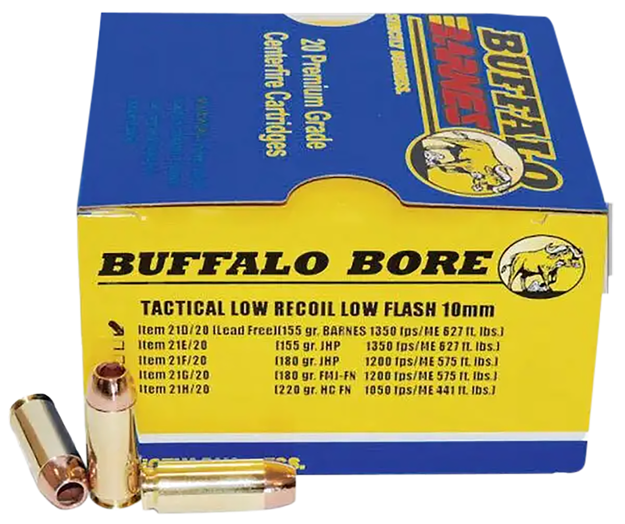 10mm Auto Ammo - Buffalo Bore Ammo Buffalo-Barnes Strictly Business Barnes TAC-XP Lead Free Case Buffalo Bore Buffalo-Barnes Strictly Business Barnes TAC-XP Lead Free Case Ammo