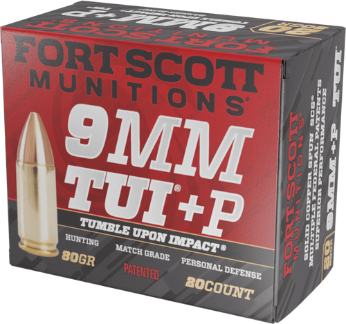 Fort Scott Munitions Tumble Upon Impact TUI SC Spun Case +P Ammo