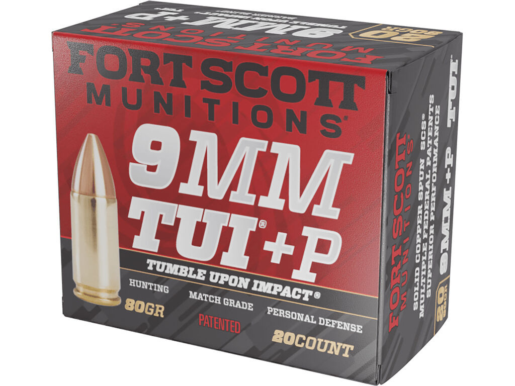 9mm Ammo - Fort Scott Munitions Tumble Upon Impact TUI SC Spun Case +P Fort Scott Munitions Tumble Upon Impact TUI SC Spun Case +P Ammo