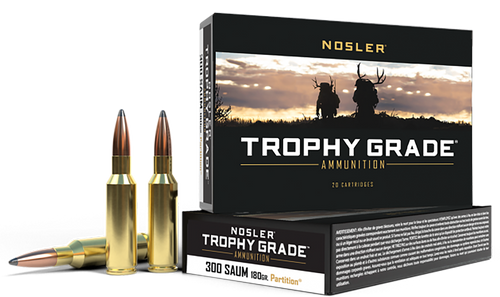 Nosler Trophy Grade Spitzer Partition Case Ammo