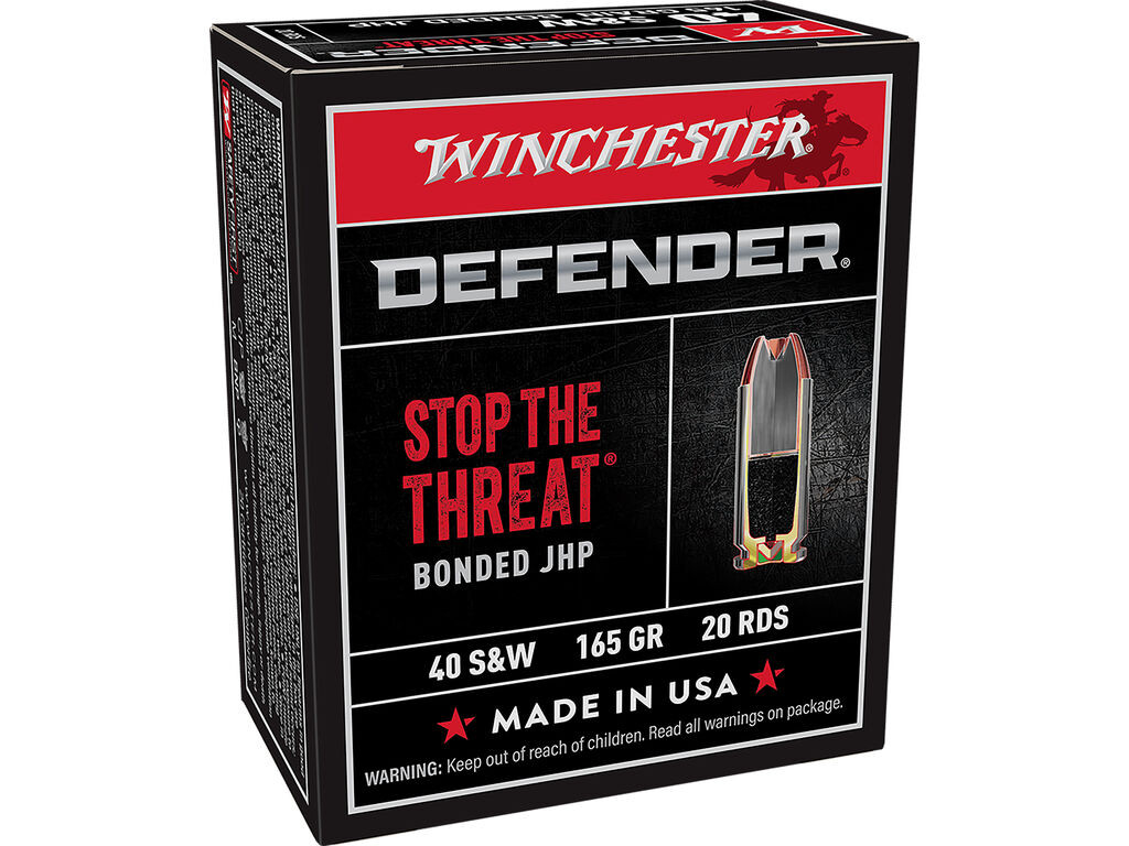 Winchester Defender Bonded Jacket Case HP Ammo