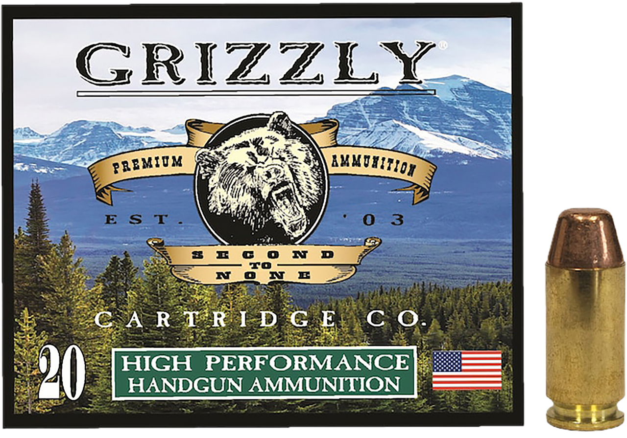 Grizzly Flat Point Case FMJ Ammo
