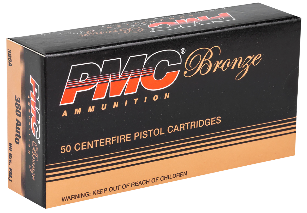 380 Auto Ammo - PMC Bronze Case FMJ PMC Bronze Case FMJ Ammo