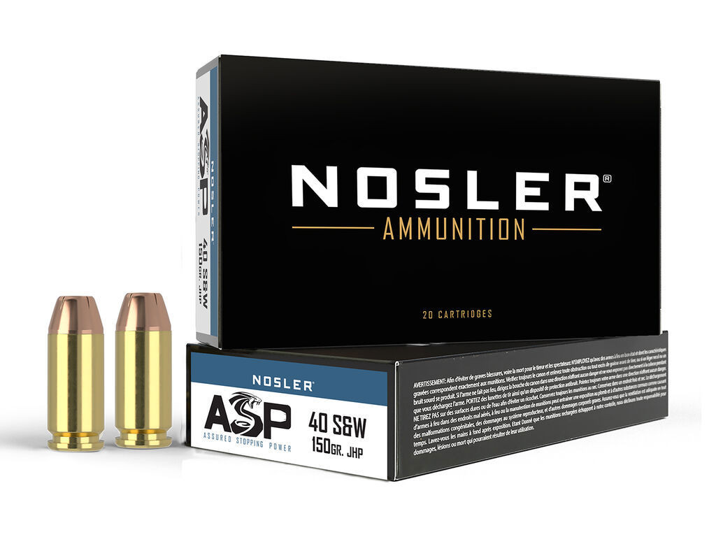 40 S&W Ammo - Nosler Assured Stopping Power Case JHP Nosler Assured Stopping Power Case JHP Ammo