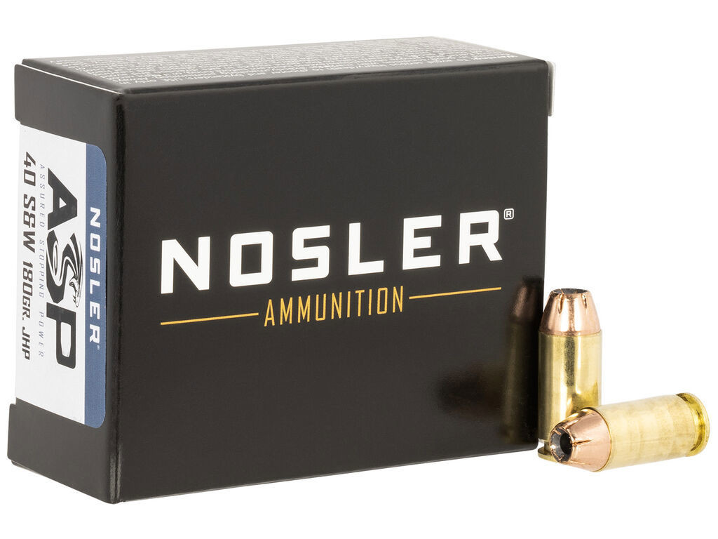 40 S&W Ammo - Nosler Assured Stopping Power Case JHP Nosler Assured Stopping Power Case JHP Ammo