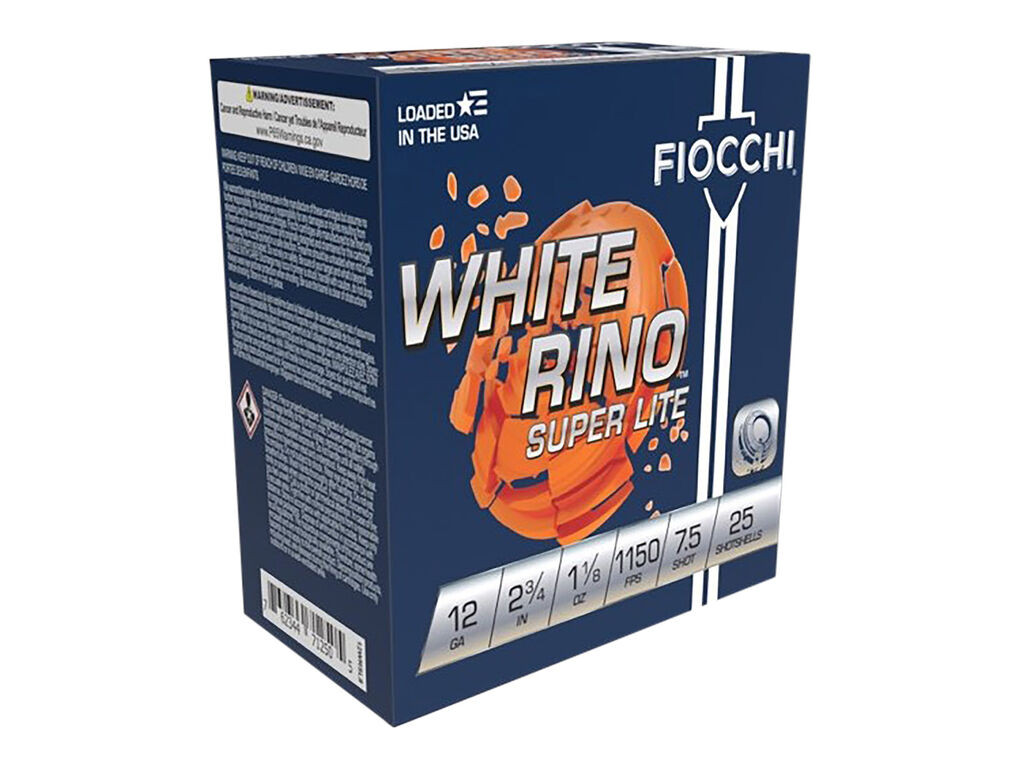 12 Gauge Ammo - Fiocchi Exacta Target White Rino Super Light Case 1-1/8oz Fiocchi Exacta Target White Rino Super Light Case 1-1/8oz Ammo