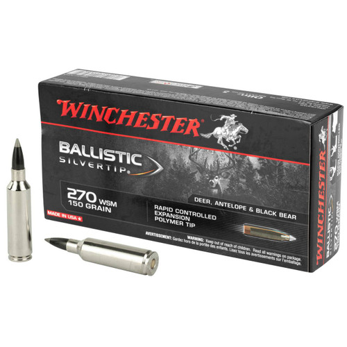 Winchester Ballistic Silvertip Hyper Velocity Centerfire Rapid Controlled Expansion Polymer Ammo